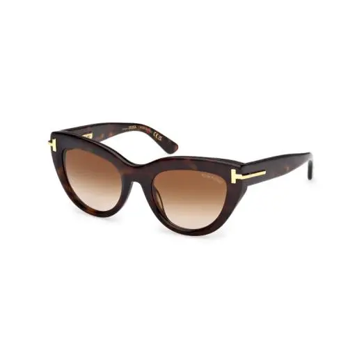 Icon FT1252 52F Dark Havana/gradient Brown 52mm Women`s Sunglasses by Tom Ford