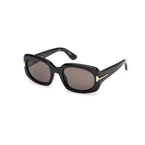 Icon FT1253 01A Shiny Black/smoke 54mm Women`s Sunglasses by Tom Ford