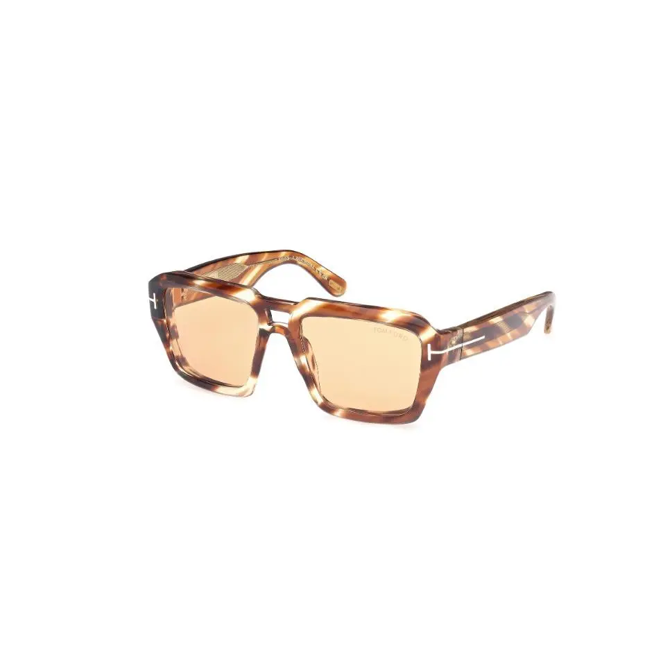 Tom Ford Icon FT1202 55E Blonde Havana/ O Light Brown 56mm Men`s Sunglasses