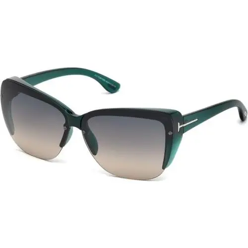 Sunglasses - FT0457/S 87B - Poppy Teal / Smoke Fade 67-10-135 by Tom Ford