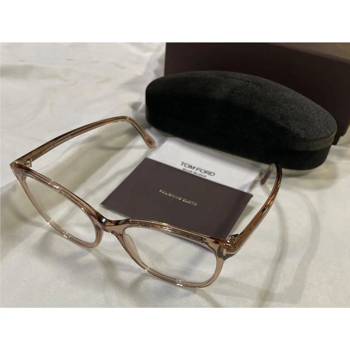 Tom Ford FT6089-B 045 Eyeglasses Marrone Chiaro Lucido Frame-clear Lens
