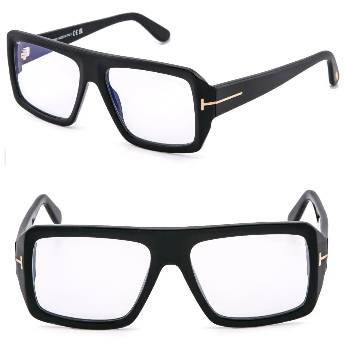 Tom Ford TF5903B 001 Black Blue Block Optical Style Unisex Eyeglass 5903 FT5903