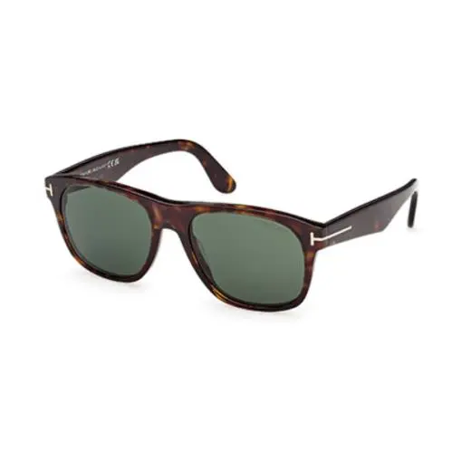 Tom Ford FT1284 MARLON-02 52N Dark Havana/green Square Men`s Sunglasses