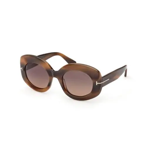 Tom Ford FT1346 CLAUDETTE-02 55T Coloured Havana/bordeaux 51mm Womens Sunglasses