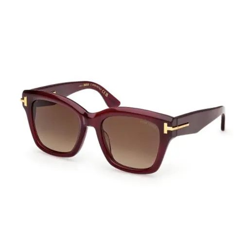 Icon FT1329-F 81F Shiny Violet/gradient Brown 55mm Women`s Sunglasses by Tom Ford