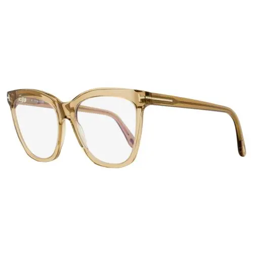 Tom Ford Blue Block Butterfly Eyeglasses TF6042-B 045 Transparent Brown 54mm FT6