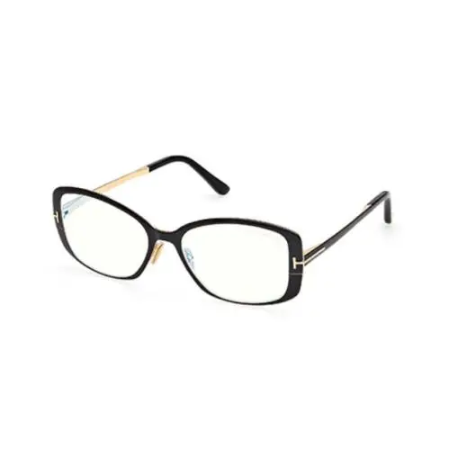 Tom Ford FT6138 B 001 Shiny Black Rectangular 54mm Women`s Eyeglasses