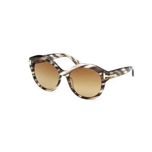 Tom Ford Icon FT1251 55F Coloured Havana/gradient Brown 57mm Women`s Sunglasses