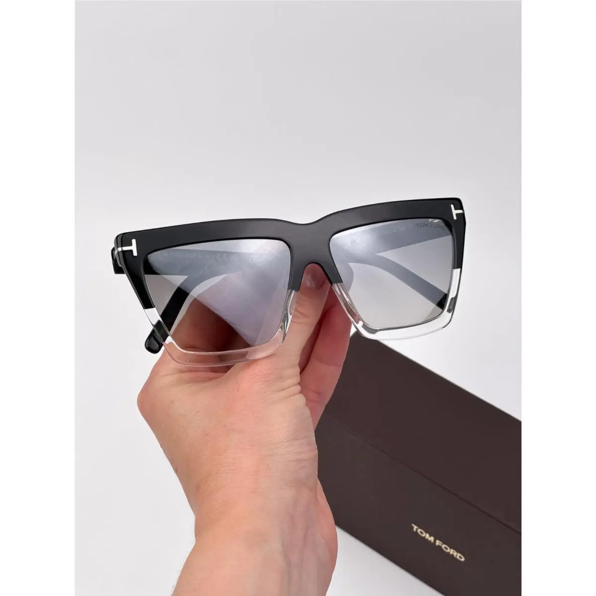 Eden Women Sunglasses Black Grey Mirror Square FT1110 05C by Tom Ford