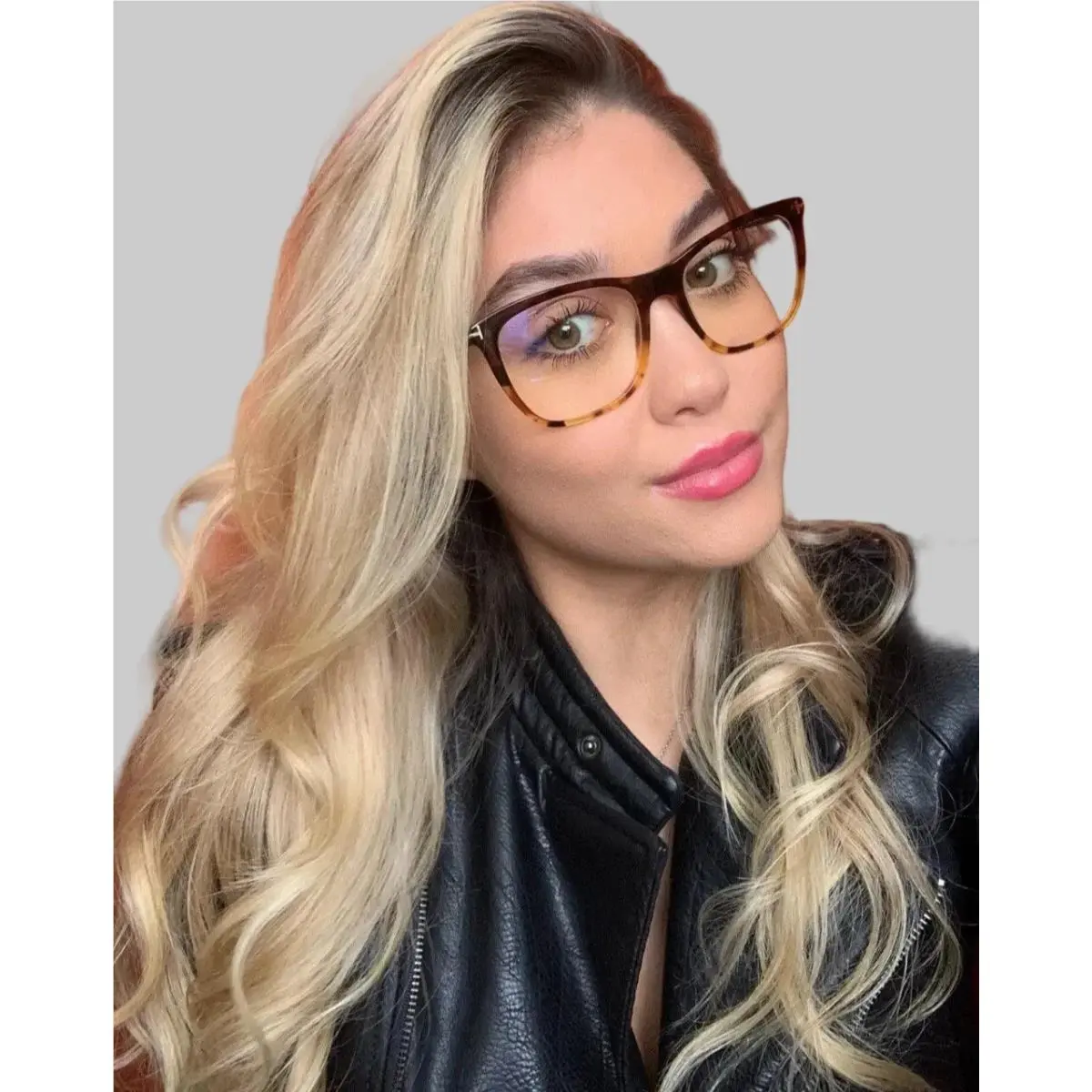 Women`s Eyeglasses Frame Tom Ford TF 567255 56mm Oversized Tortoise Luxury