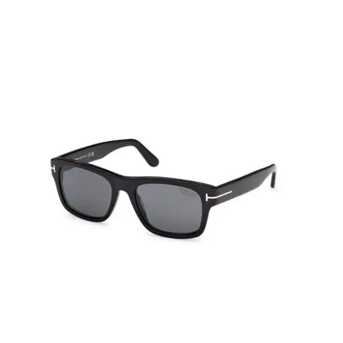 FT1303 SMITH-02 01D Shiny Black/smoke Polarized 55mm Men`s Sunglasses by Tom Ford