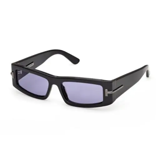 Tom Ford Icon TI0026 01Z Shiny Black/gradient/mirror Violet Women`s Sunglasses