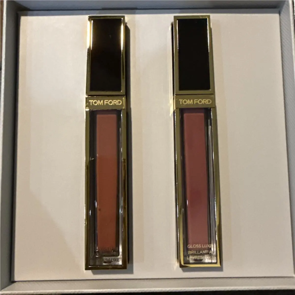 2 x Tom Ford Gloss Luxe Lip Gloss - 08 Inhibition 22 Sunrise Pink ⭐