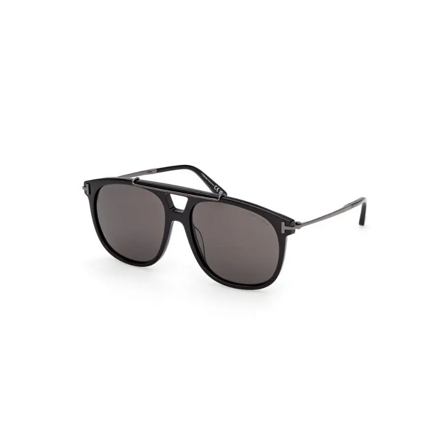Tom Ford FT1306 SAM-02 01A Shiny Black/smoke 58mm Men`s Sunglasses
