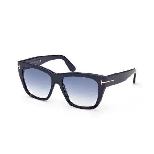 FT1343 FLYNN-02 90W Shiny Blue/gradient Blue 55mm Women`s Sunglasses by Tom Ford