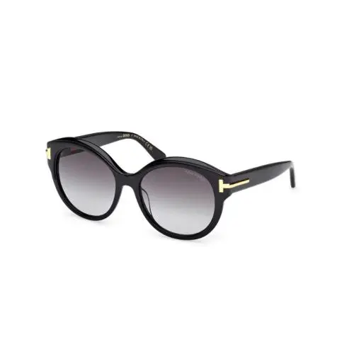 Icon FT1251 01B Shiny Black/gradient Smoke 57mm Women`s Sunglasses by Tom Ford