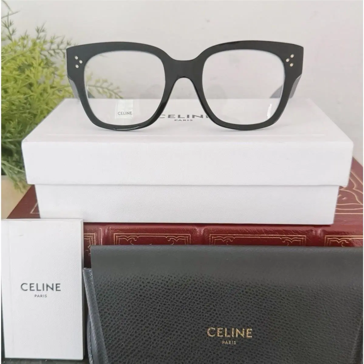 Celine Eyeglasses CL50110U 001 Black 3 Dot 52-21-145mm Full Set