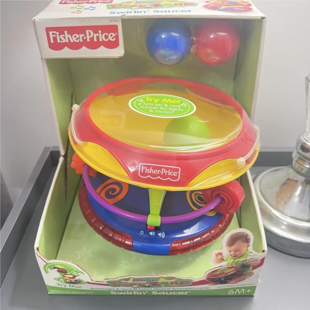 Vintage Fisher Price Baby Playzone Swirlin` Saucer - B9756 Hard to Find Toy