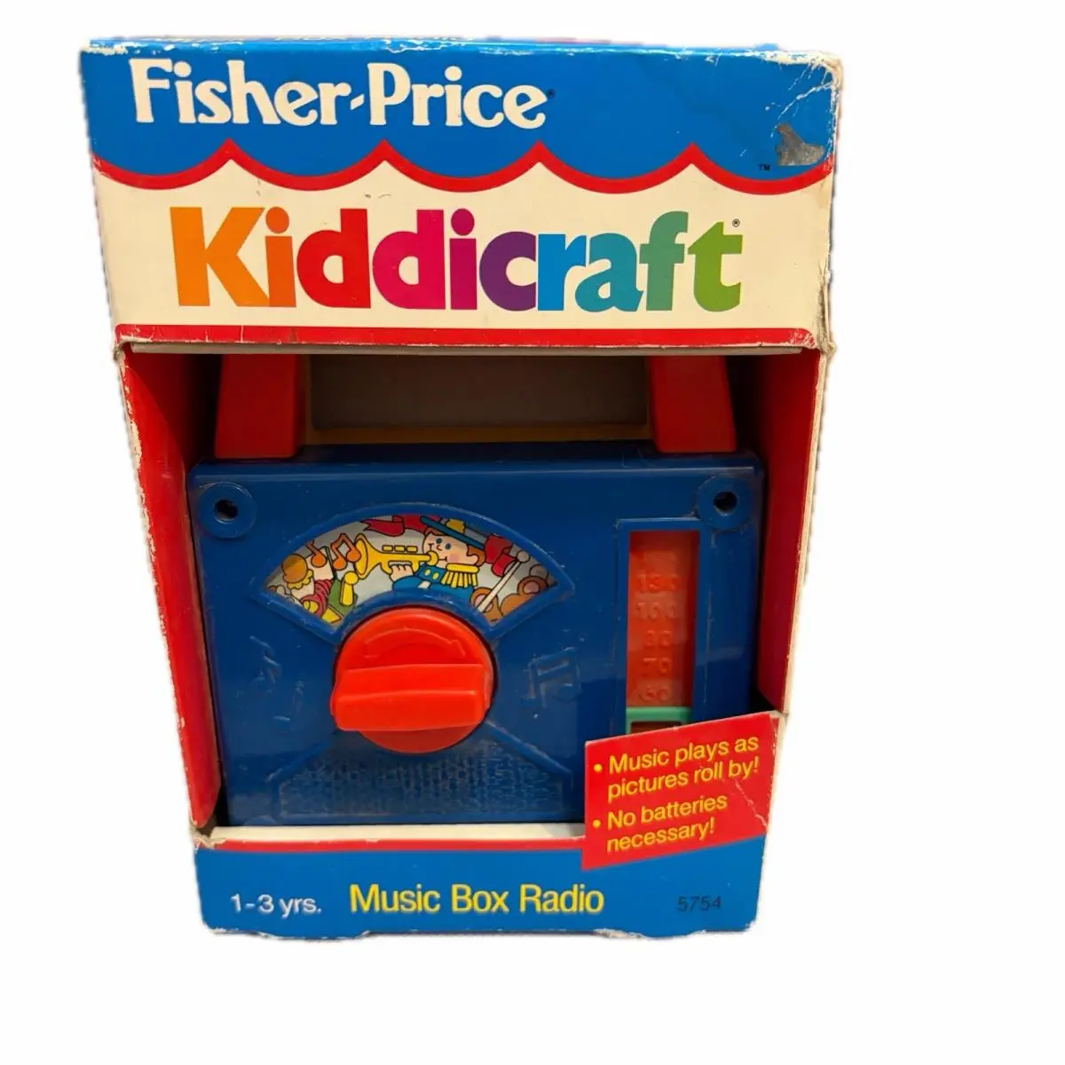 Kiddicraft Fisher Price Music Box Radio - 1991 Vintage Kids Toy - Ages 1 To 3