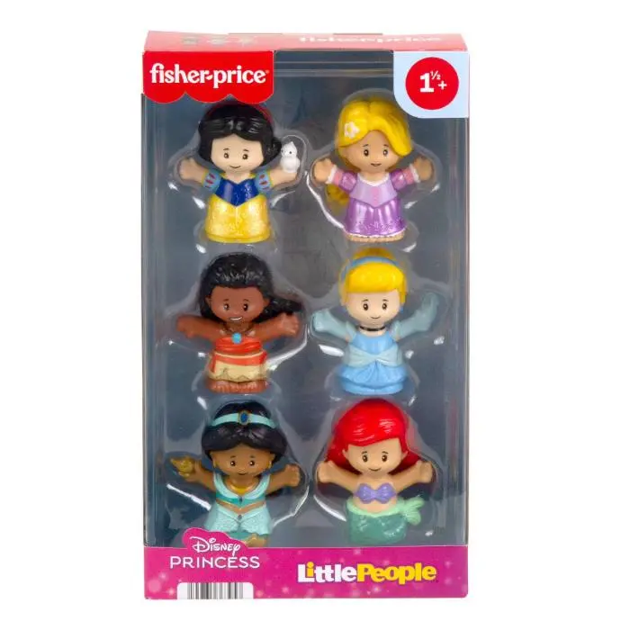 Fisher-price Little People Disney Princess Figure Pack 6 Characters Toddler Toy