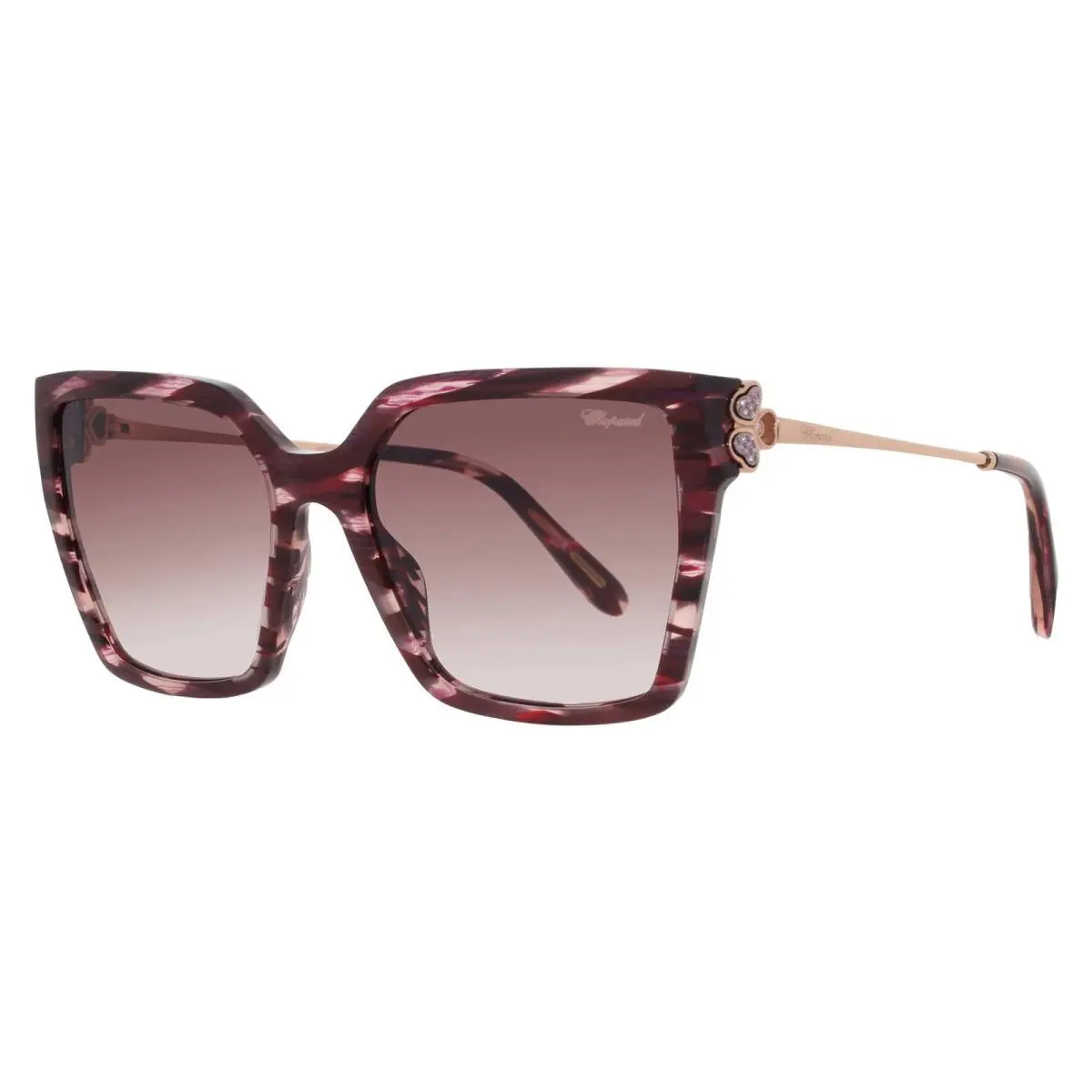 Chopard Brown Gradient Square Ladies Sunglasses SCH371S 01G2 56 SCH371S 01G2 56