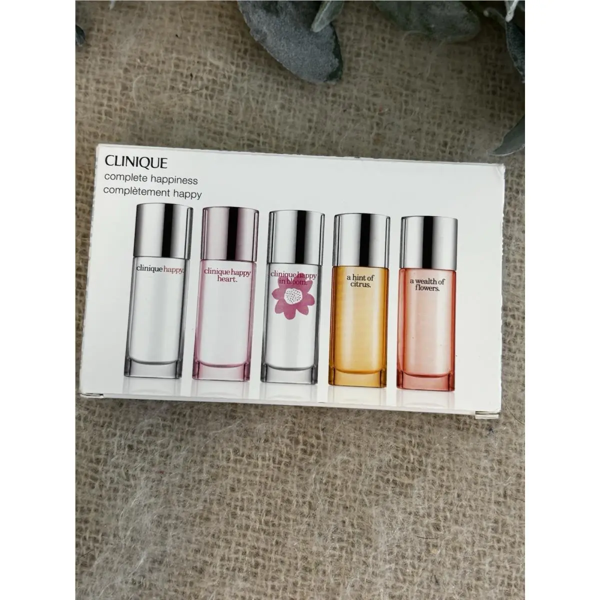 Clinique Complete Happiness Perfume Spray Set 4 Scents .24 Fl Oz Each