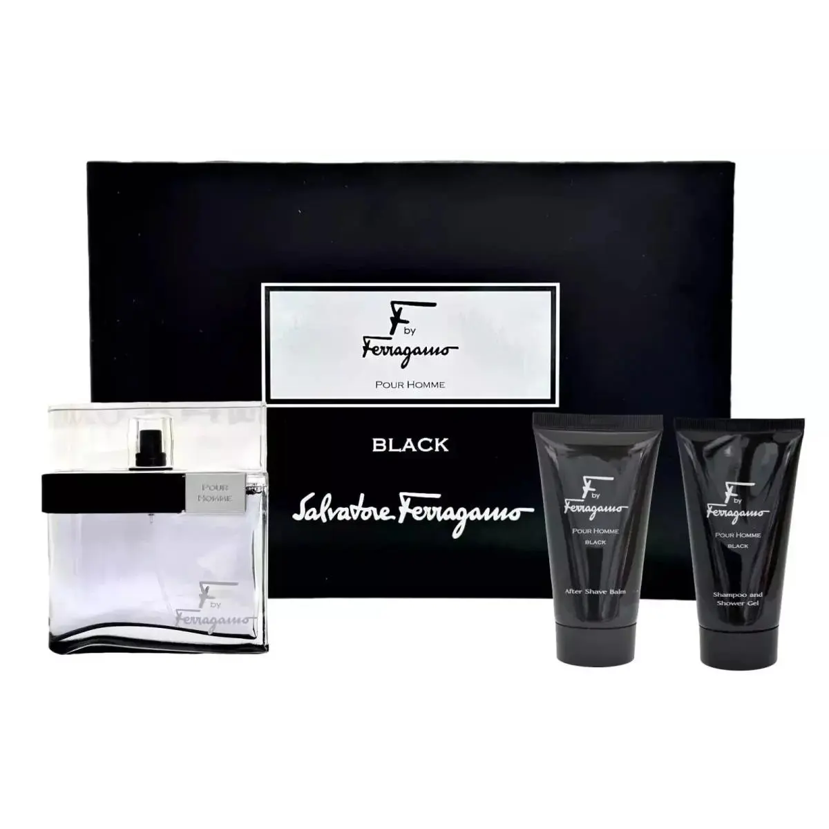 F by Ferragamo Black  Fragrance For Men 3 Piece Gift Set by Salvatore Ferragamo