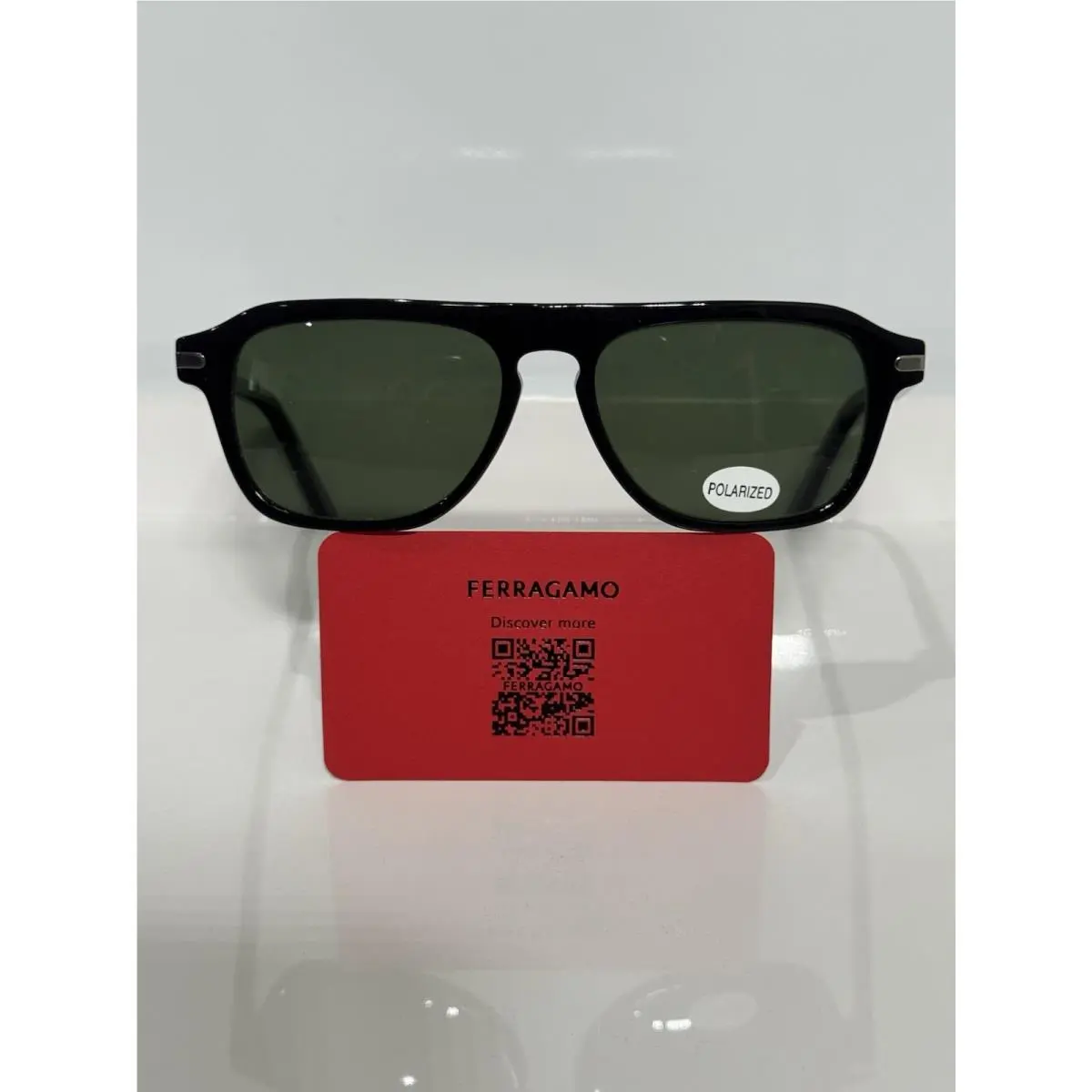 Salvatore Ferragamo SF2869 Black Acetate Custom Polarized G15 Green Sunglasses