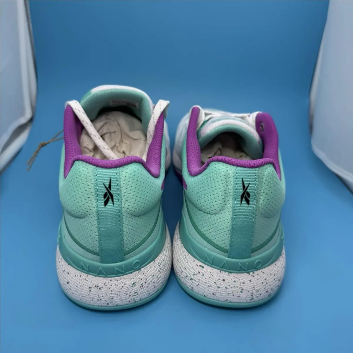 Reebok shoes - Nano X5 - Nano - Ftwr White/AI Aqua/Purple Rave (UPC: 197323478347) 2