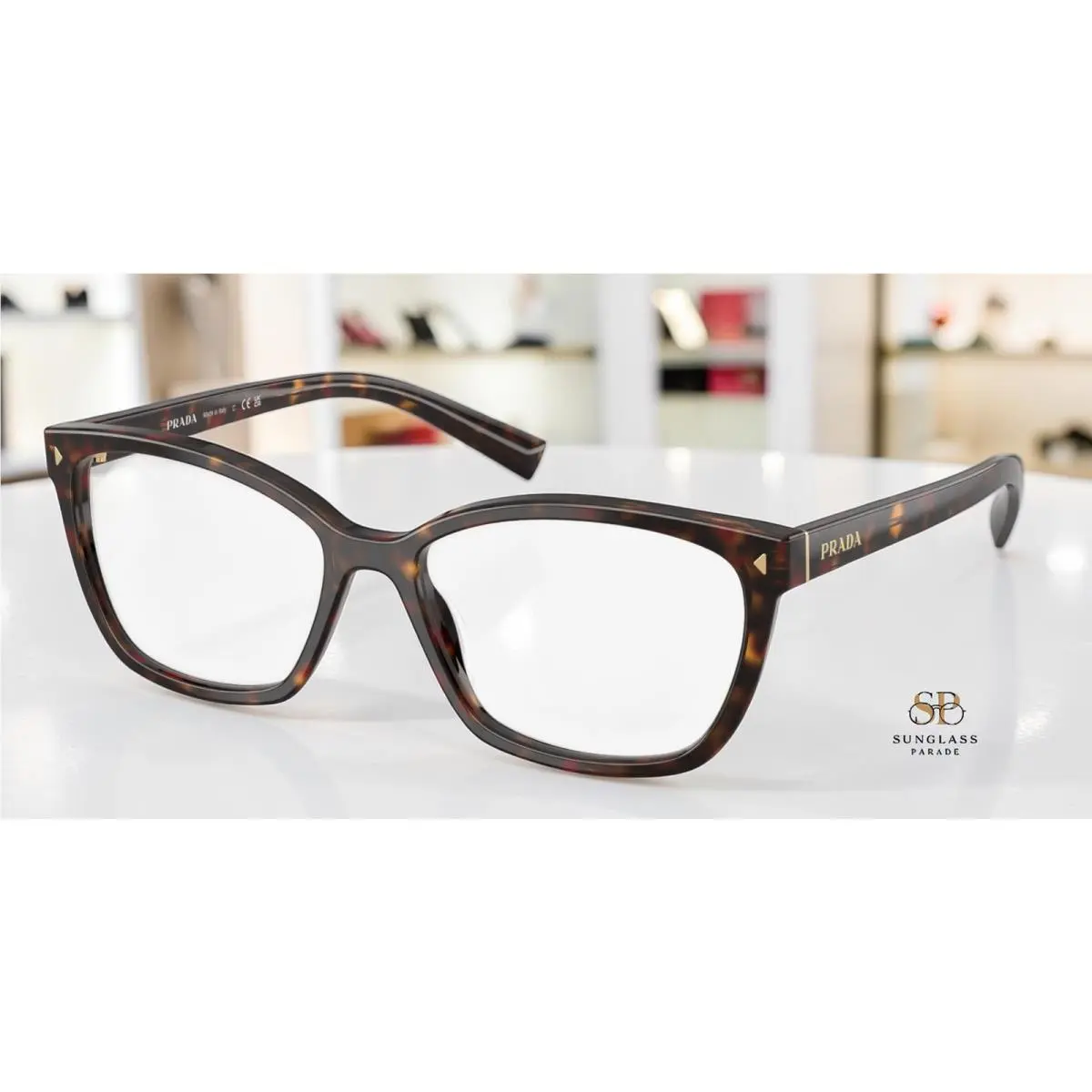 Prada PR 15ZV 17N1O1 Root Tortoise Demo Lens 53 mm Women`s Eyeglasses