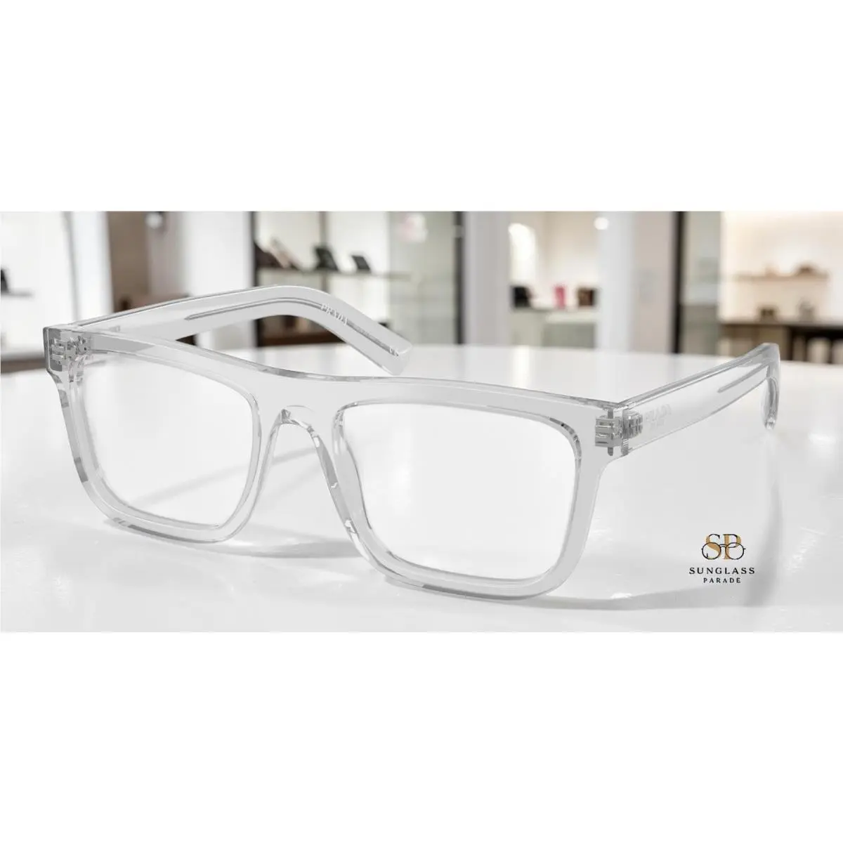 Prada PR C03V 17P1O1 Crystal Grey Demo Lens 53 mm Men`s Eyeglasses
