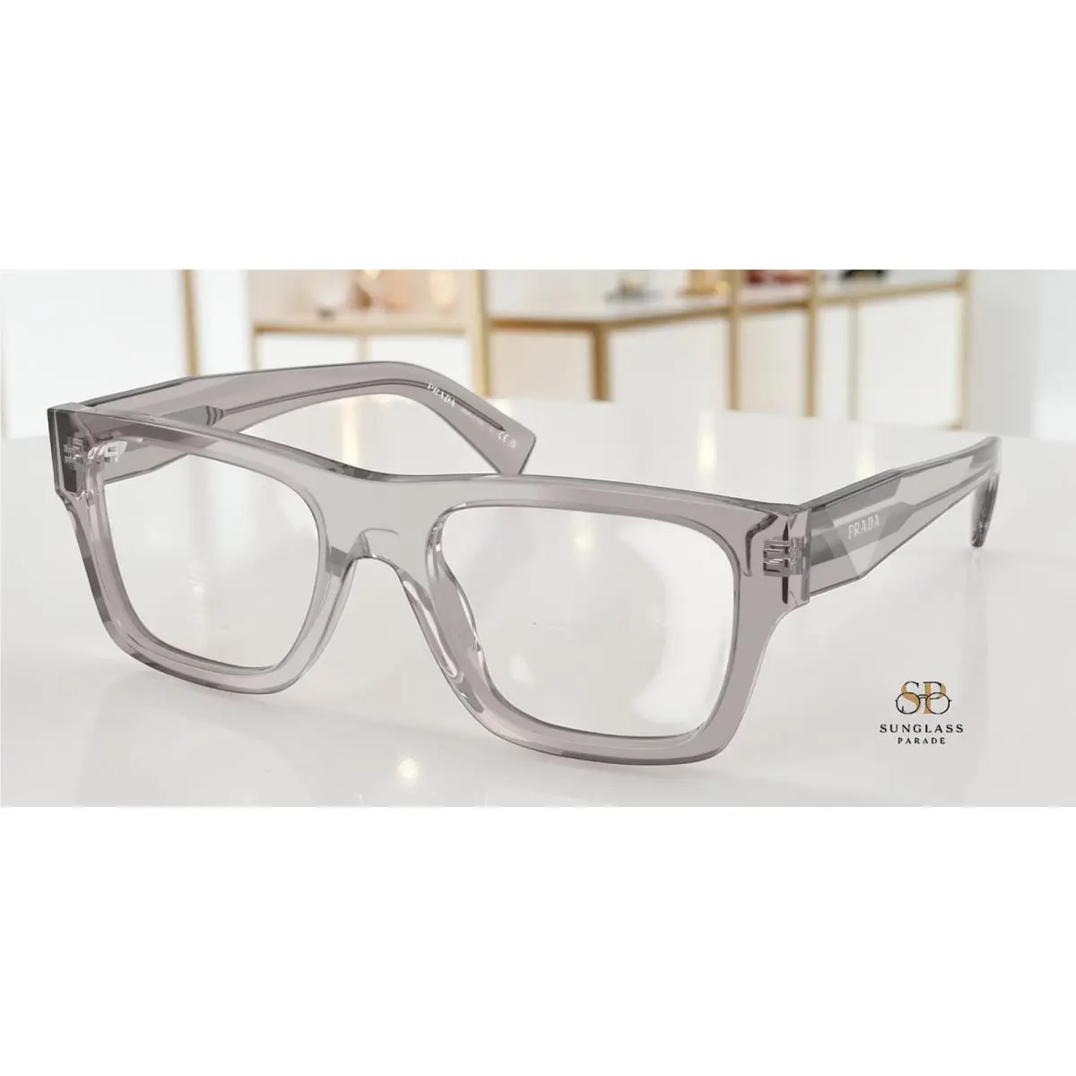 Prada PR C01V 18J1O1 Hematite Demo Lens 52 mm Men`s Eyeglasses