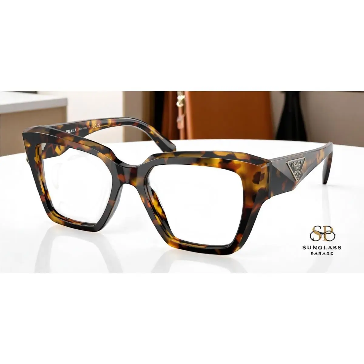 Prada PR 09ZV VAU1O1 Honey Tortoise Demo Lens 51 mm Women`s Eyeglasses