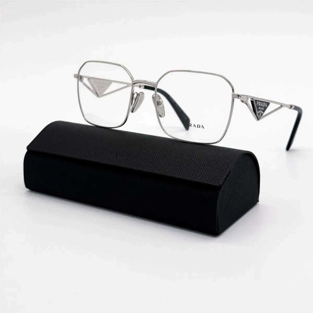 Prada Unisex Eyeglasses PRA51V 1BC1O1 Silver Metal Eyewear