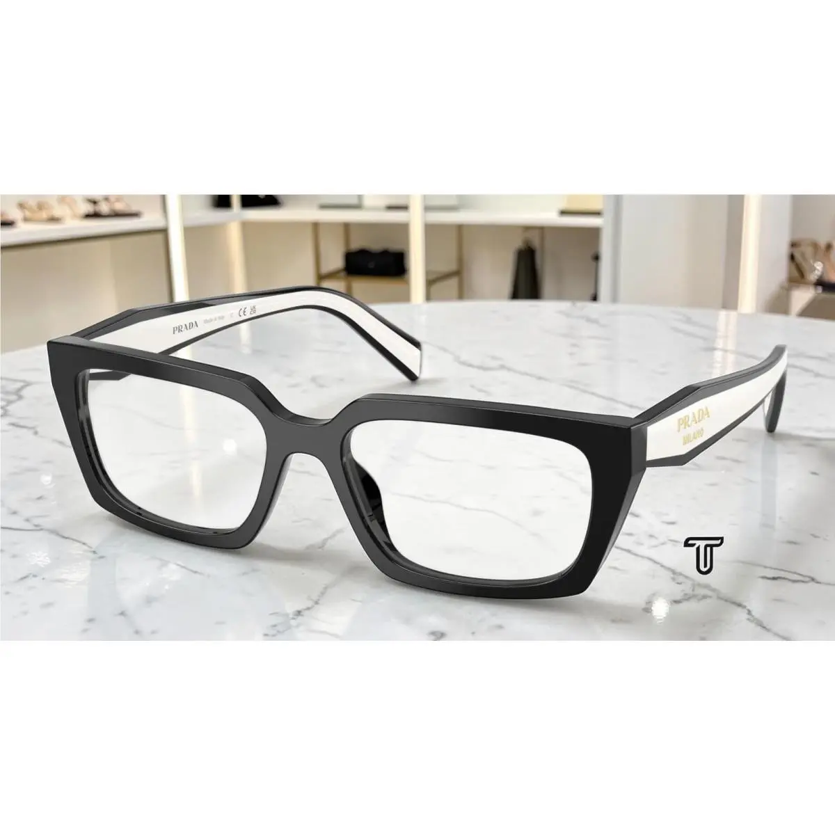 Prada PR D05V 20G1O1 Black Demo Lens 55 mm Women`s Eyeglasses