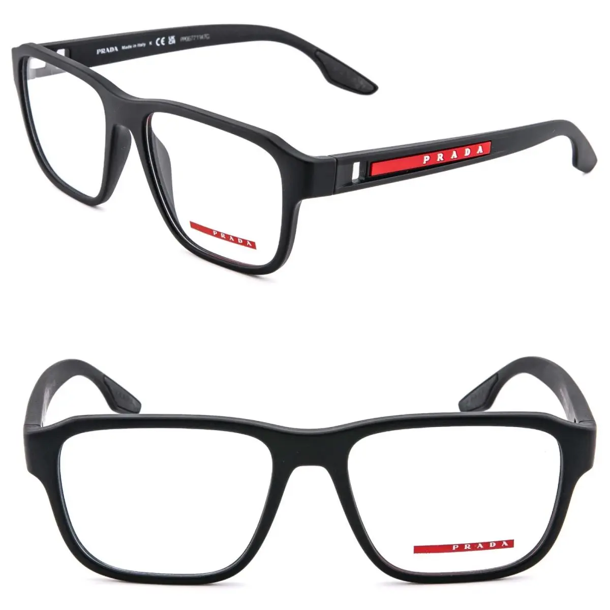 Prada Linea Rossa Eyewear 04N Black Rubber Optical Eyeglasses 54 mm PS04NV 04NV
