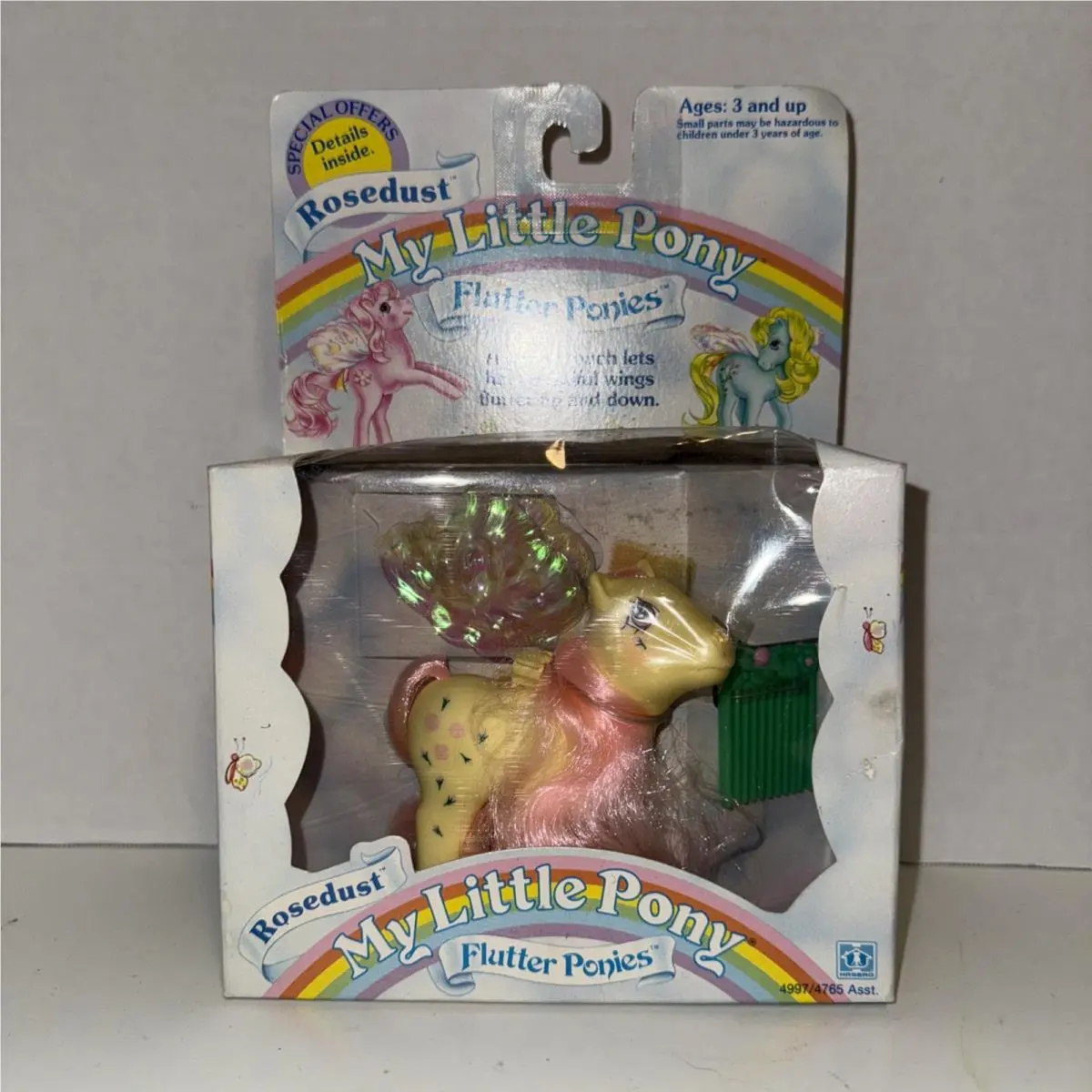 Vintage 80s My Little Pony G1 Rosedust Rose Dust Yellow Pink Flutter P1