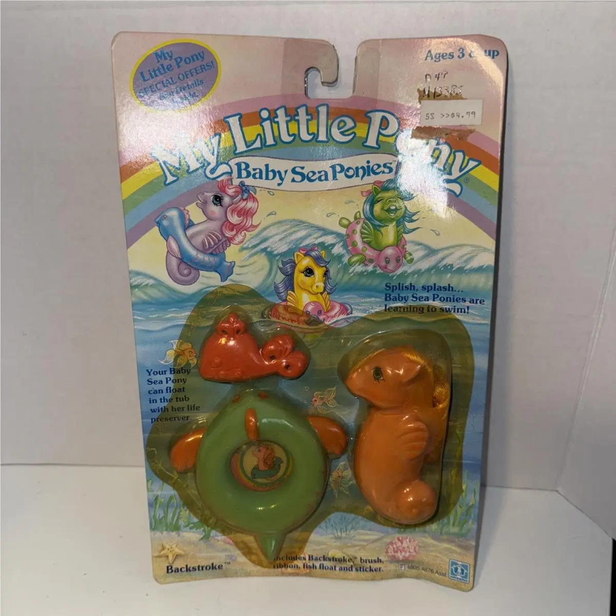 1985 Vintage Hasbro MY Little Pony Baby Sea Ponies Backstroke Mlp G1