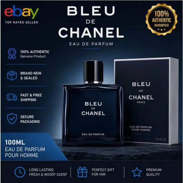 Bleu DE Chanel Spray Eau de Toilette Pour Homme 3.4oz