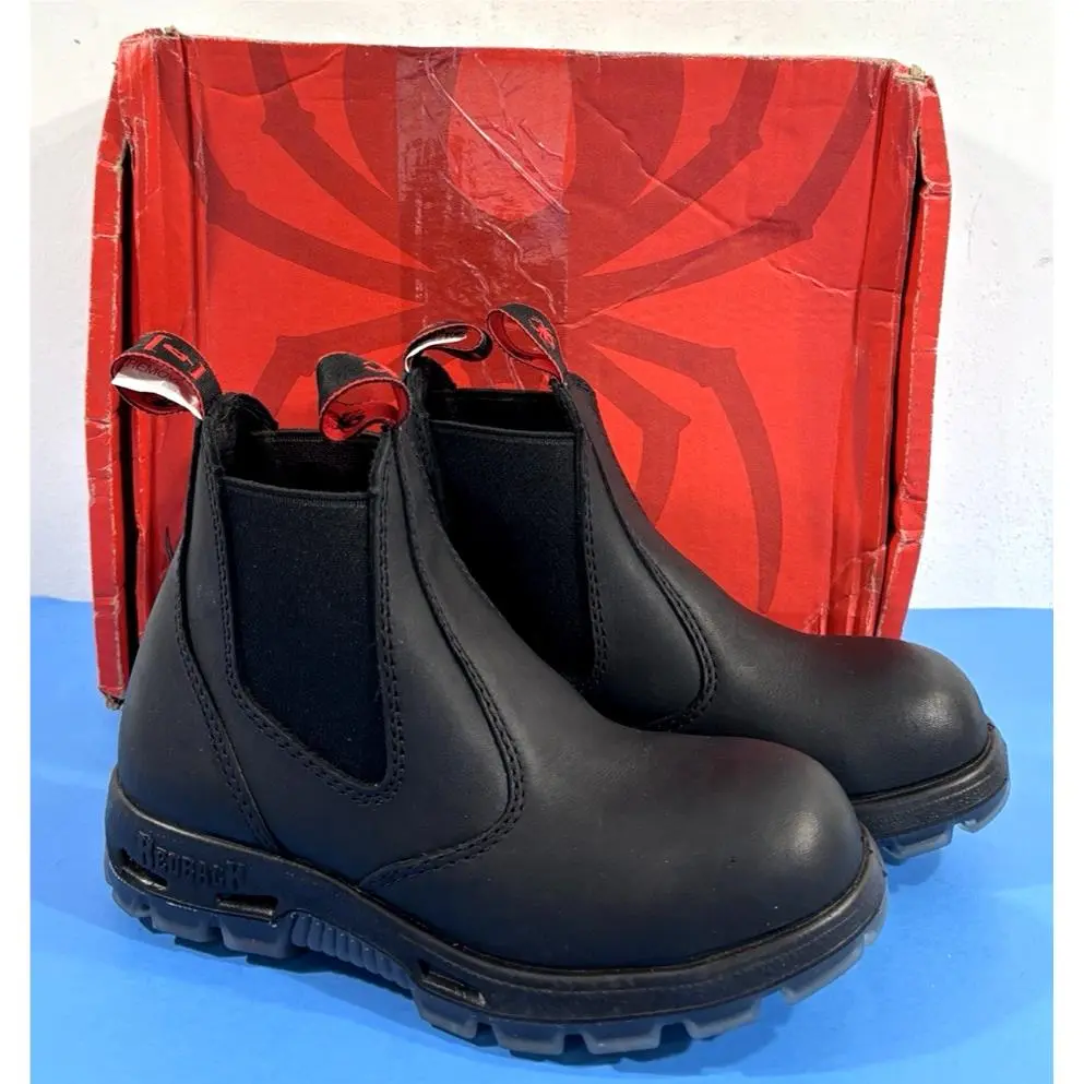 5 US Mens Redback Bobcat Usbbk Tpu Safety Steel Toe Boots Black Oil Kip