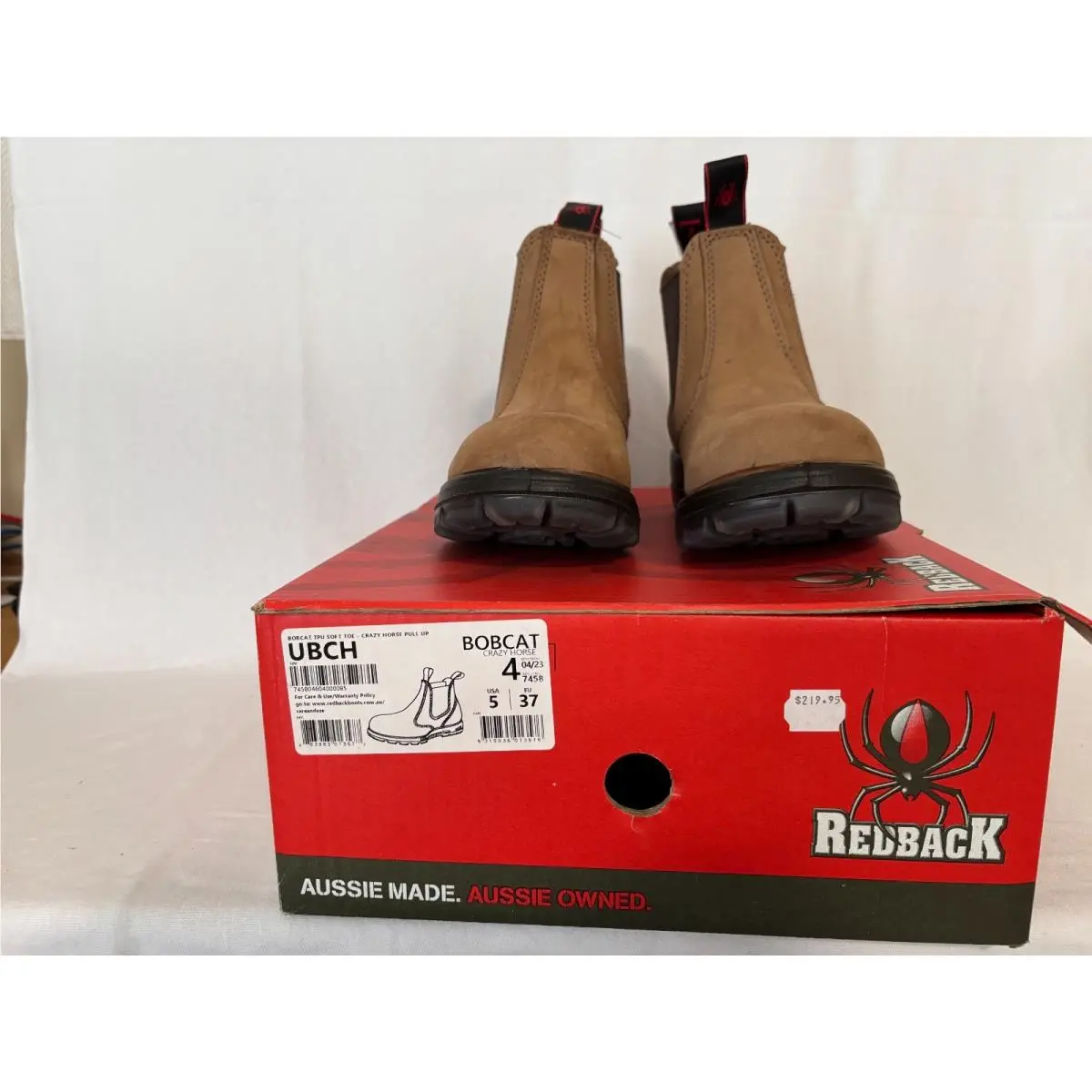 Ubch Non Safety Boots Crazy Horse Tan US Size 5 by Redback