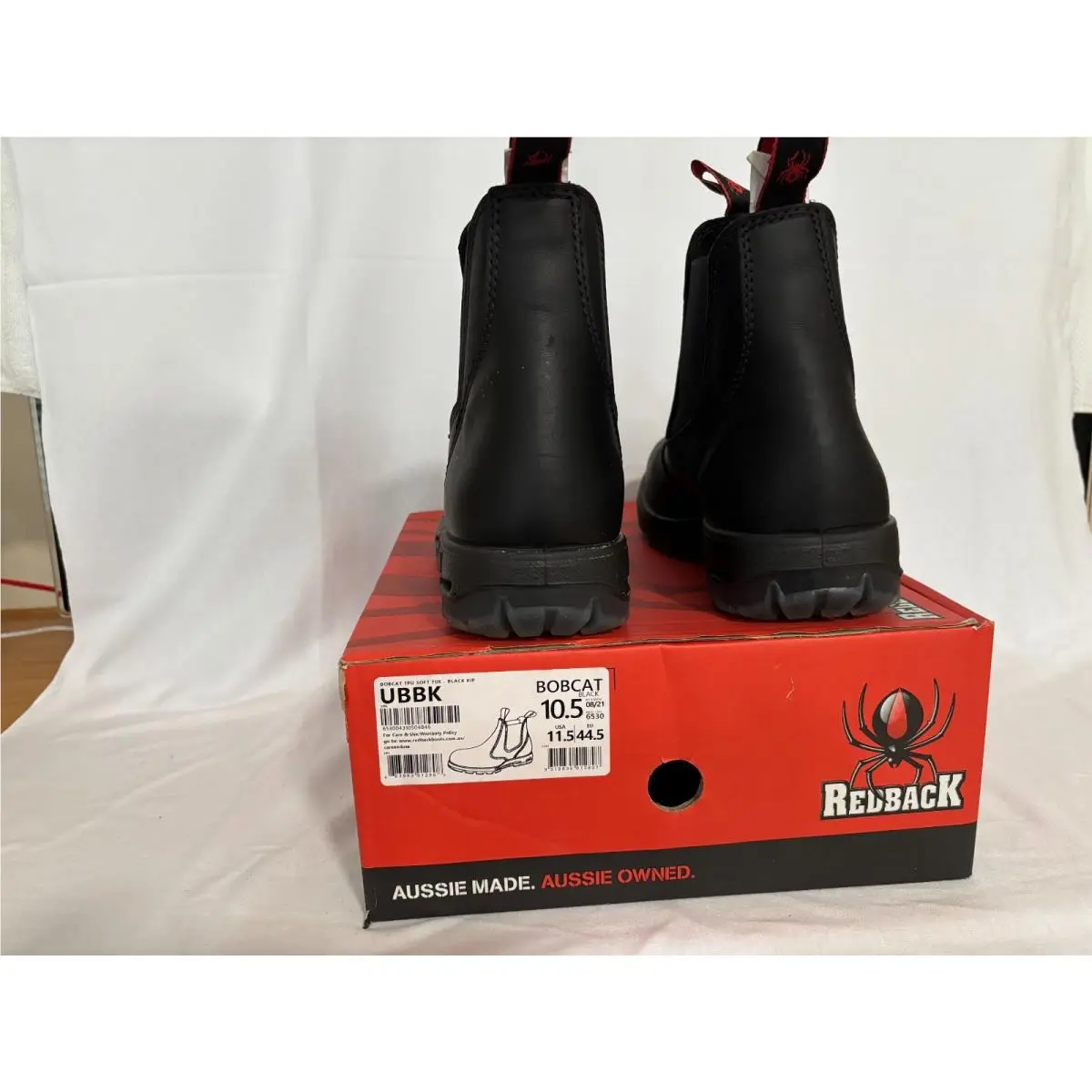 Ubbk Bobcat Unisex Work Boots Black EU44.5 US 11.5 by Redback