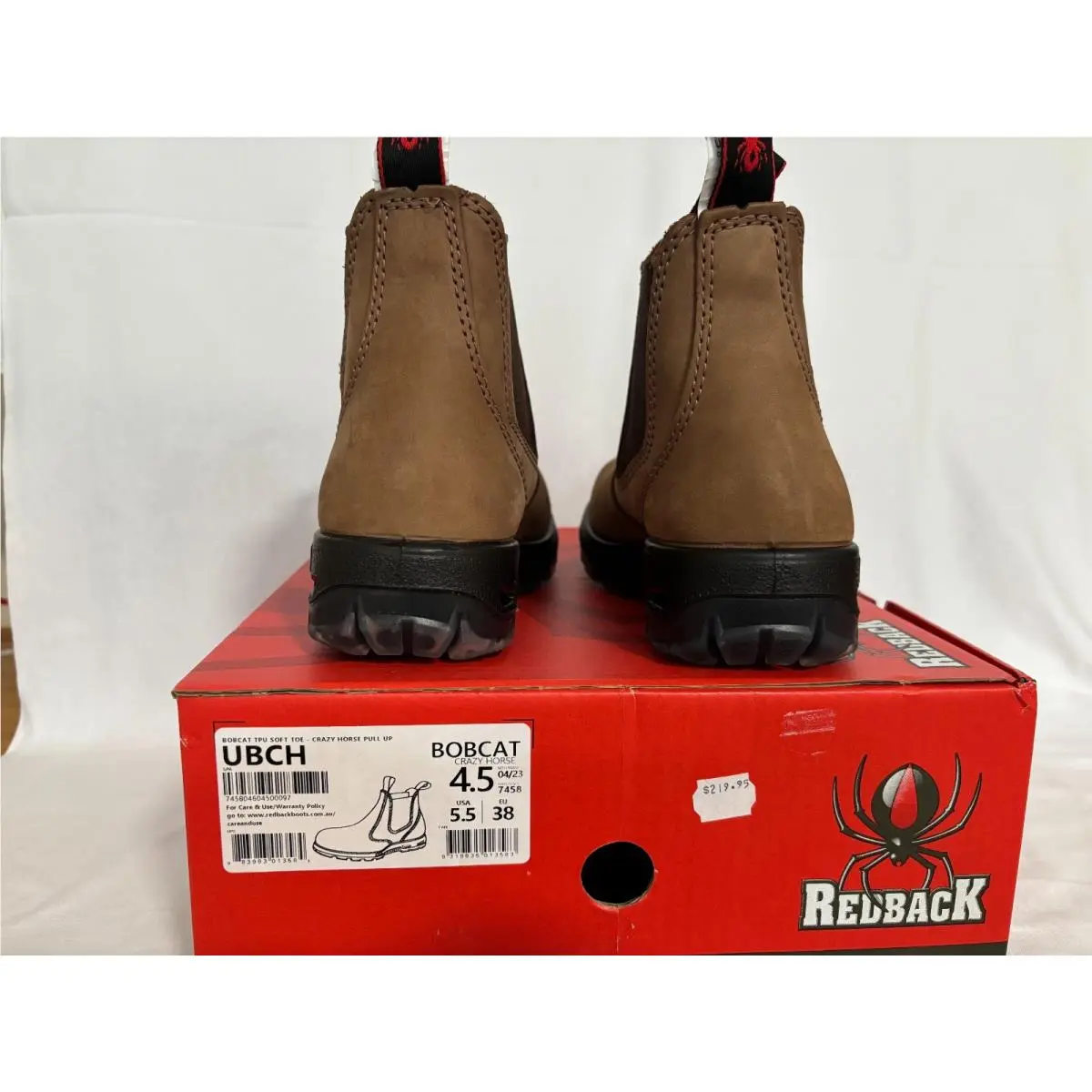 Ubch Non Safety Boots Crazy Horse Tan US Size 5.5 by Redback