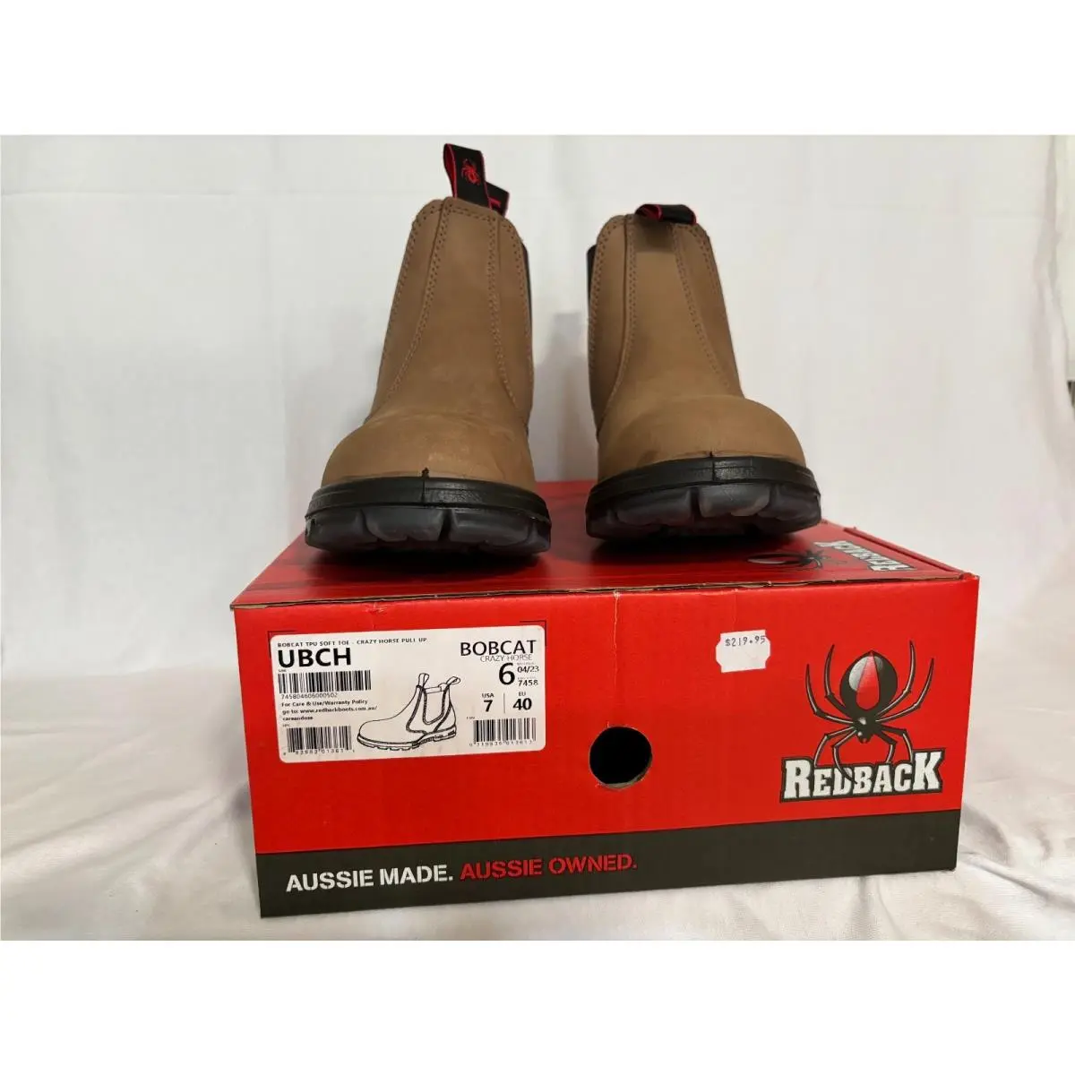 7 US Men`s  Bobcat Crazy Horse Soft Toe Boots Ubch by Redback