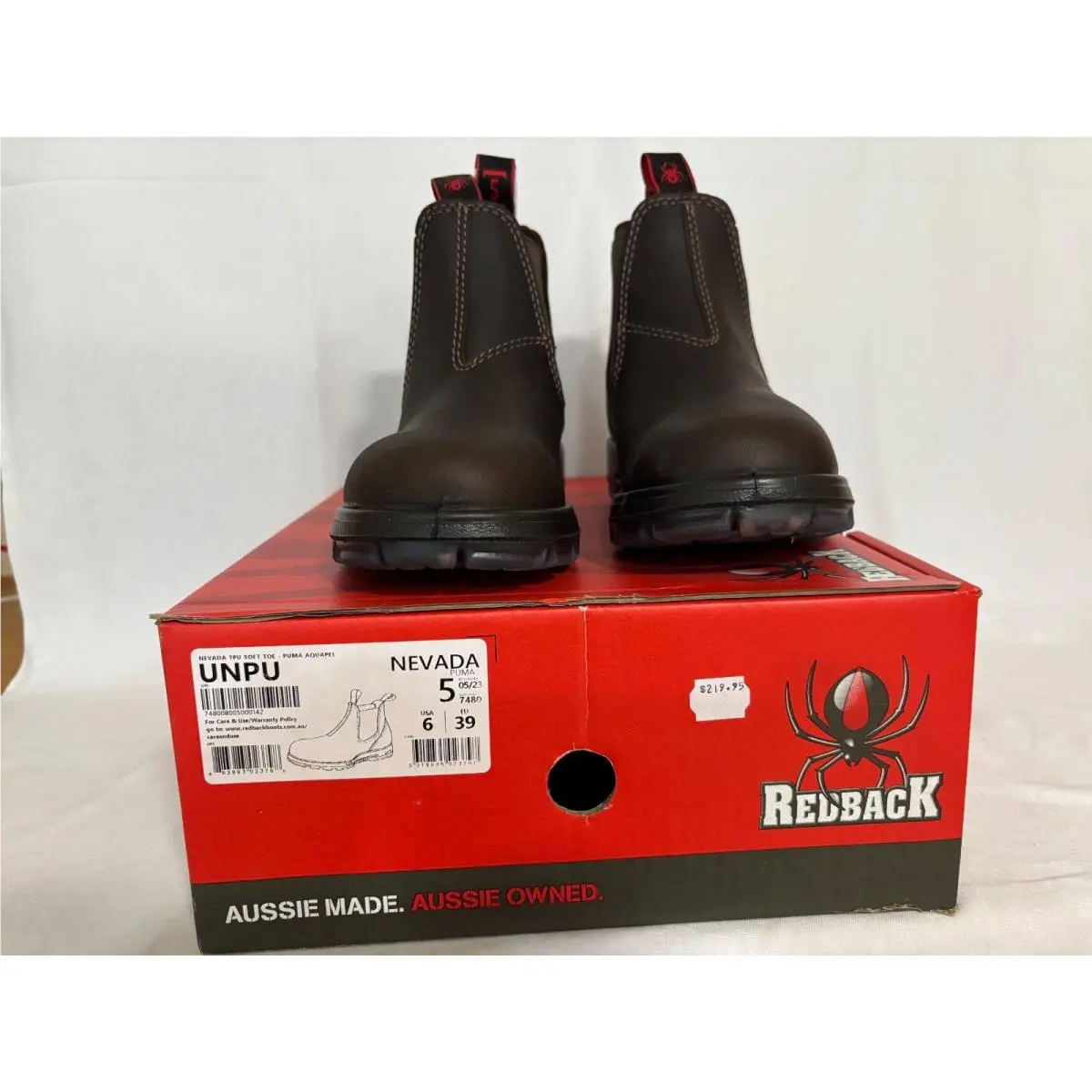 Unpu Nevada Puma Aquapel US 6 EU 39 Elastic Sided Soft Toe Brown Boots by Redback