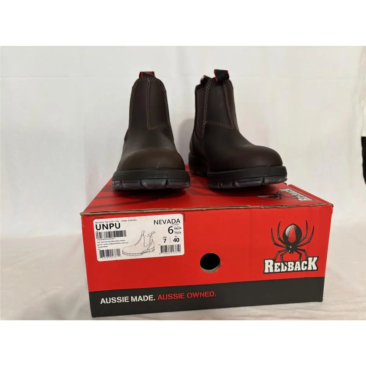 Nevada Puma Aquapel Unpu Elastic Sided Boots Blk EU 40 Usa 7 by Redback
