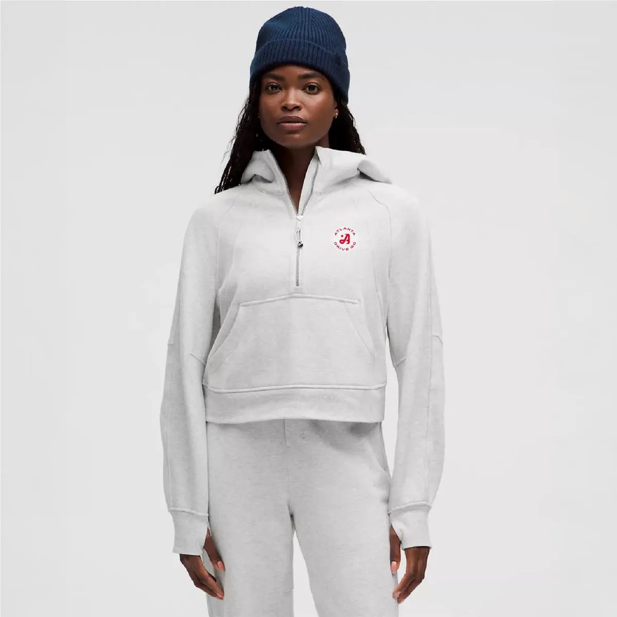Women`s Lululemon Grey Atlanta Drive GC Scuba Oversized Half-zip Hoodie
