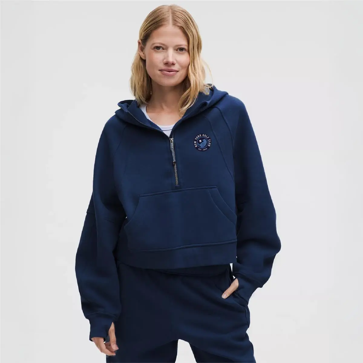 Women`s Lululemon Navy York Golf Club Scuba Oversized Half-zip Hoodie