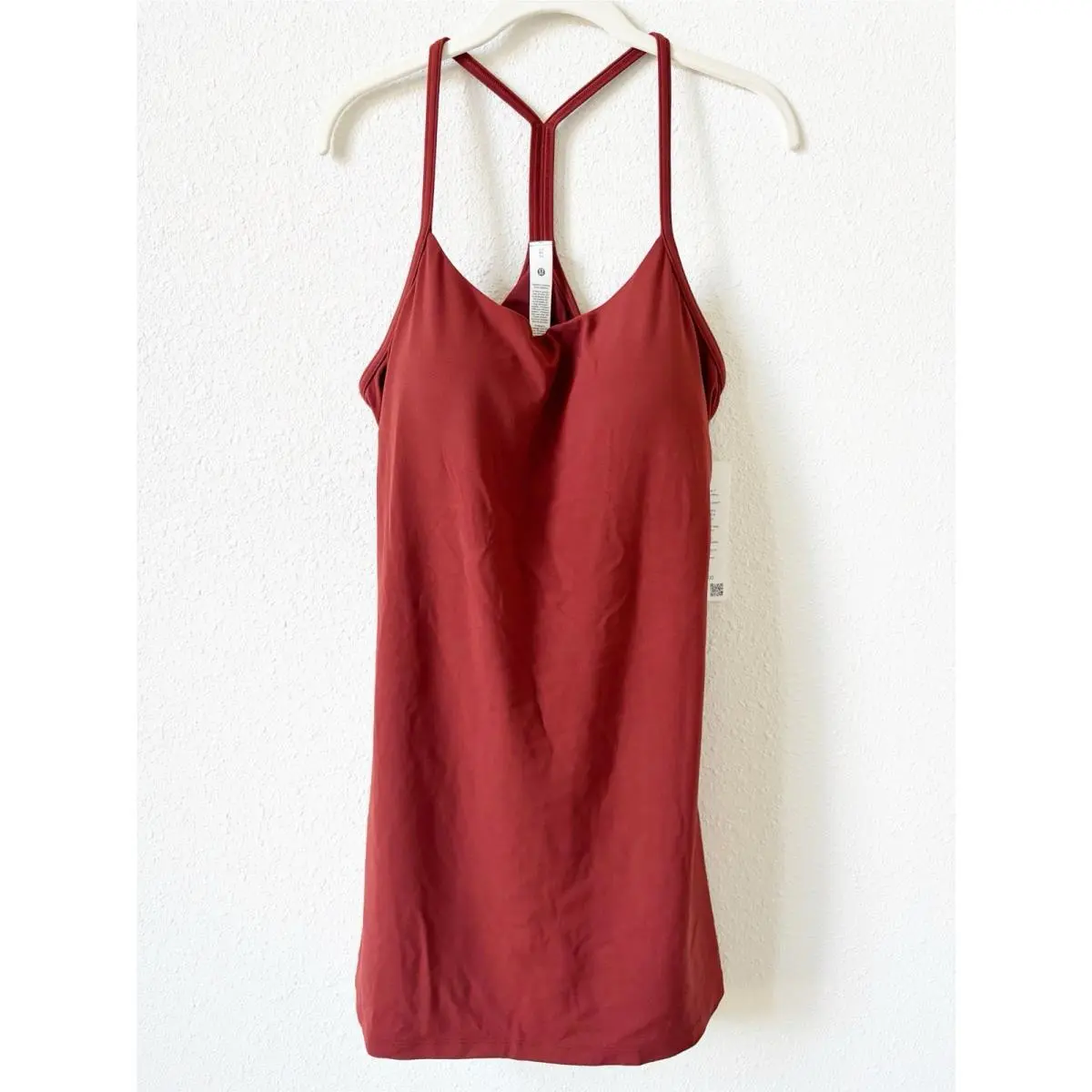 Lululemon Flow Y Dress B/c Cup Cranberry Charm Size XL Athleisure Sporty Tennis