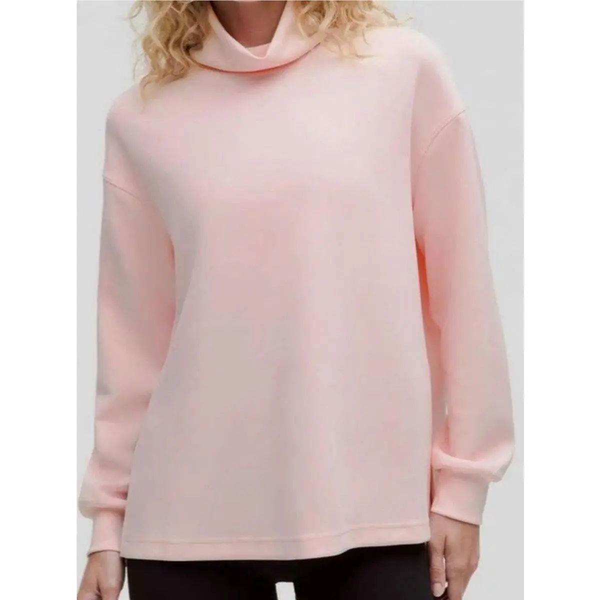 Lululemon Softstreme Funnel-neck Long Pullover Strawberry Milkshake M